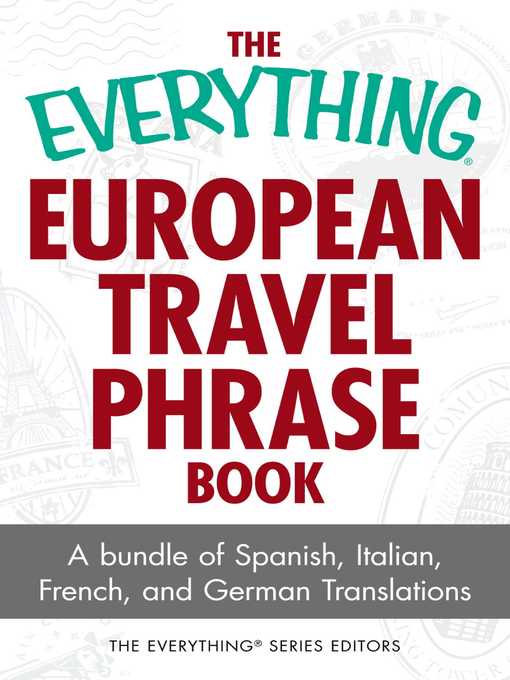 Title details for The Everything European Travel Phrase Book by The Everything Series Editors - Available